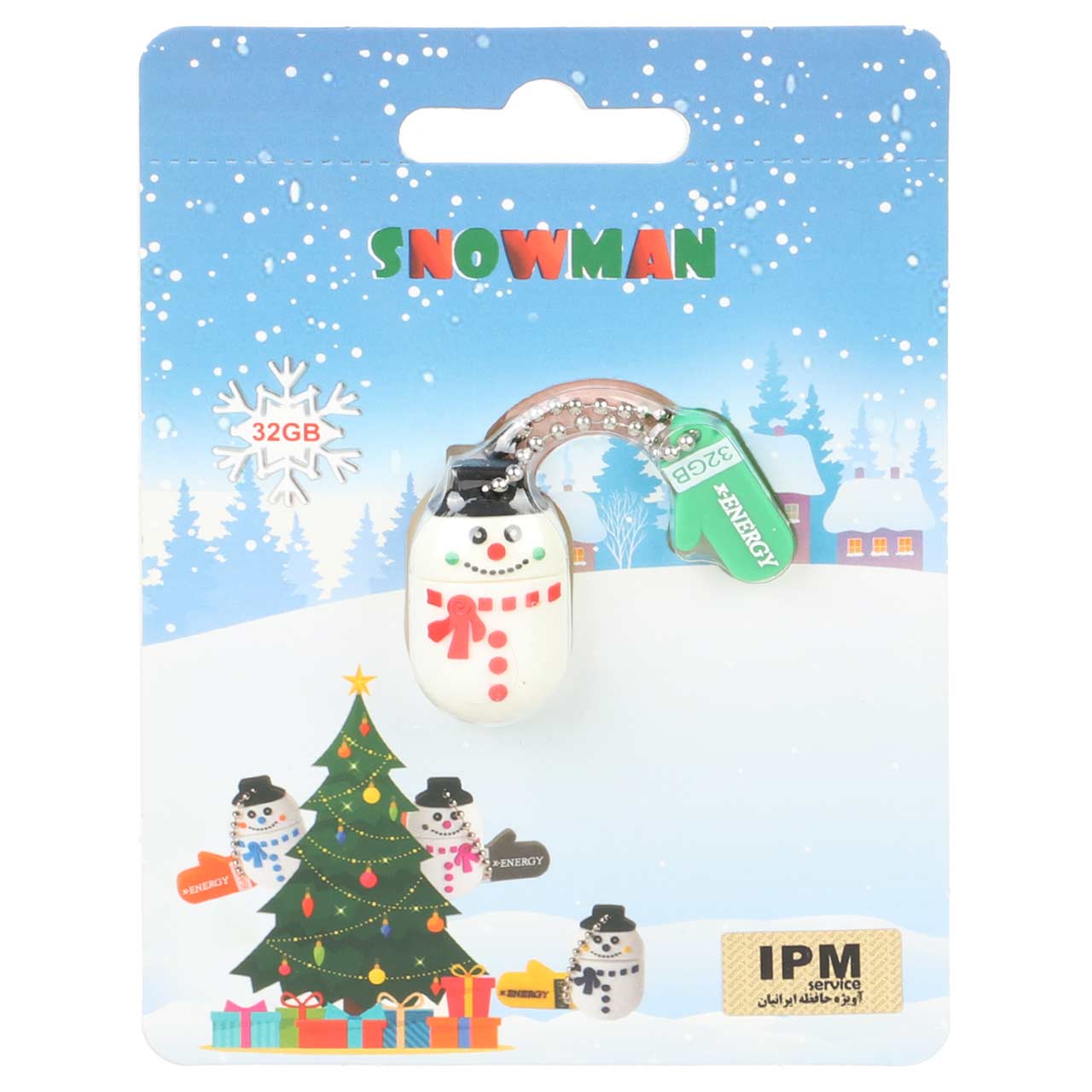 X-ENERGY SNOWMAN USB2.0 Flash Memory - 32GB عروسکی (گارانتی مادام العمر IPM)